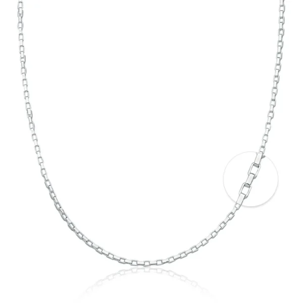 Corrente de Prata Masculina Cartier Cadeado 60cm + Caixinha