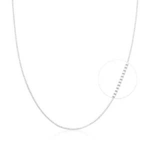 Corrente Veneziana Masculina Prata 925 (1mm) 45cm