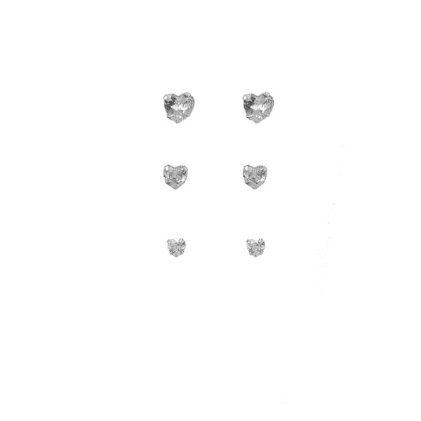 Trio de Brincos Coração
